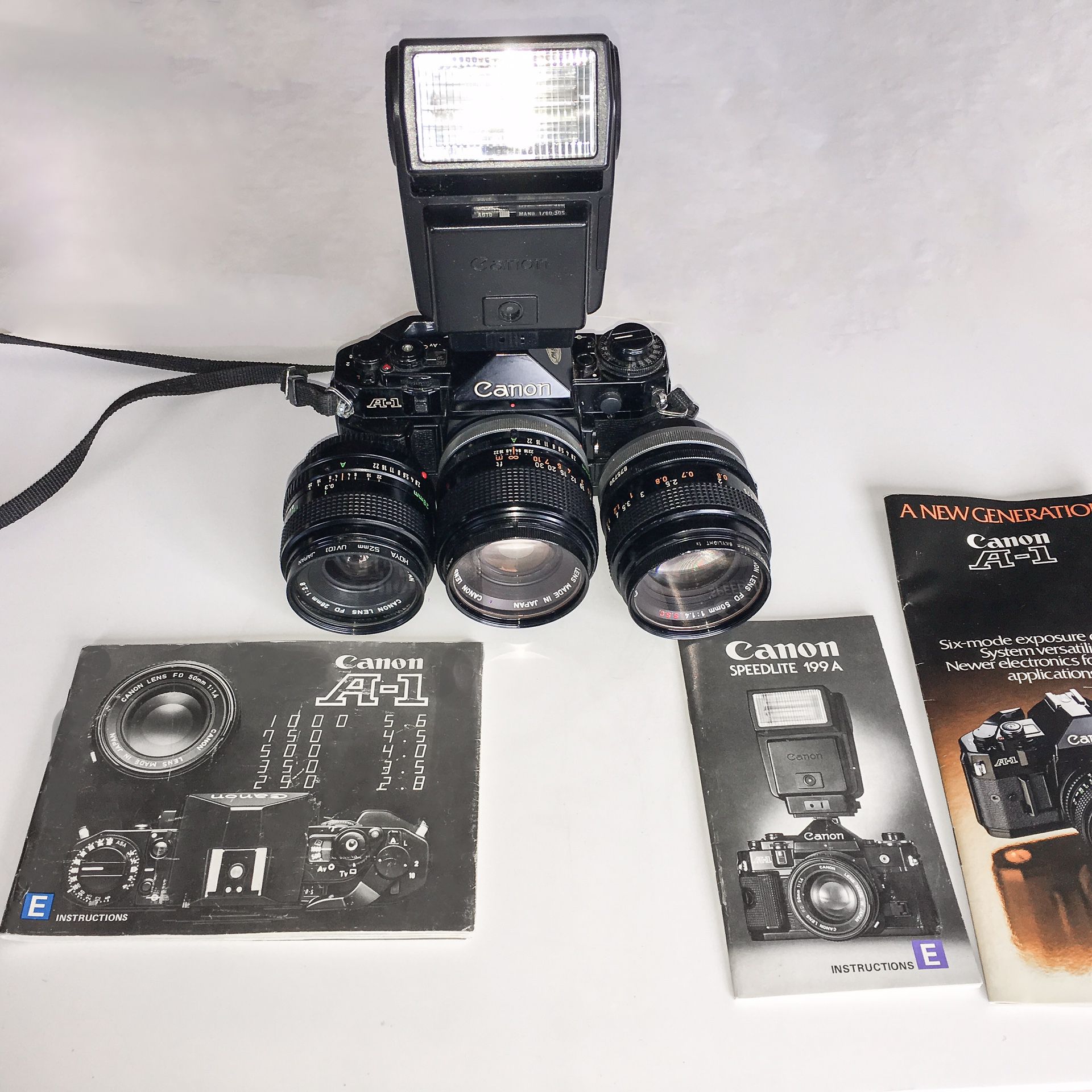 Canon A1 Film Camera and Lenses