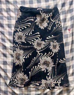 Mesh Black Flower Skirt