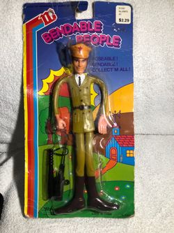 Vintage 1980 BENDABLE SOLDIER PEOPLE