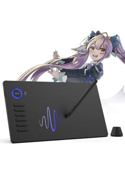 VEIKK A15 Drawing Tablet 10X6 Inch Graphics Tablet with 12 Shortcut Keys and Battery Free Pen (8192 Level) 