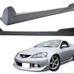 Fits 02-06 Acura RSX Mugen Style Side Skirts Skirt Unpainted Black PU