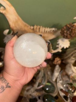 White Calcite Sphere