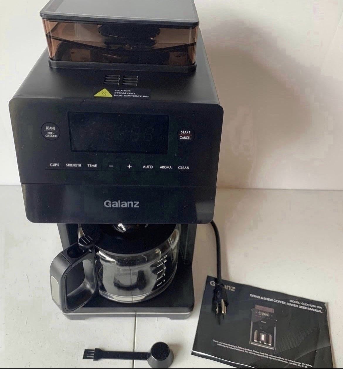 Galanz 2in1 Grind and Brew Coffee Maker with Adjustable Grind Size