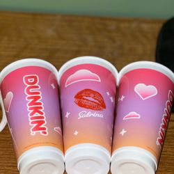 3 Exclusive Sabrina Carpenter x Dunkin Cup, Brand New NEVER USED | FAST SHIP