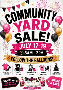 Community Yard Sale 7/18-17/19