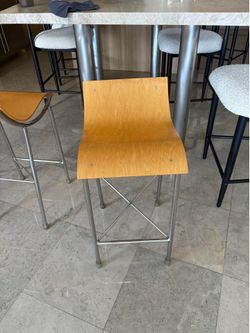 Set of six modern designer counter stools