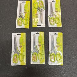 5 Blade Herb Scissors 6pk