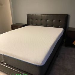 New Bed Frame queen Size With Memory Foam Mattress