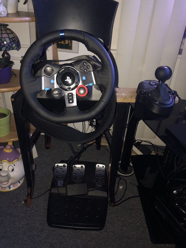 ps4 steering wheel, pedals and shifter for Sale in Chicago, IL - OfferUp