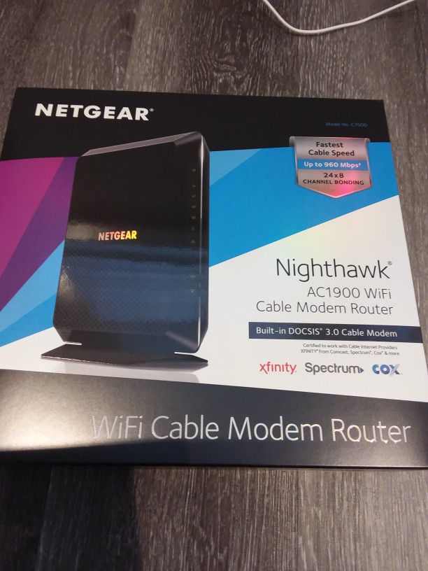 NETGEAR Nighthawk AC1900 WiFi Cable Modem Router