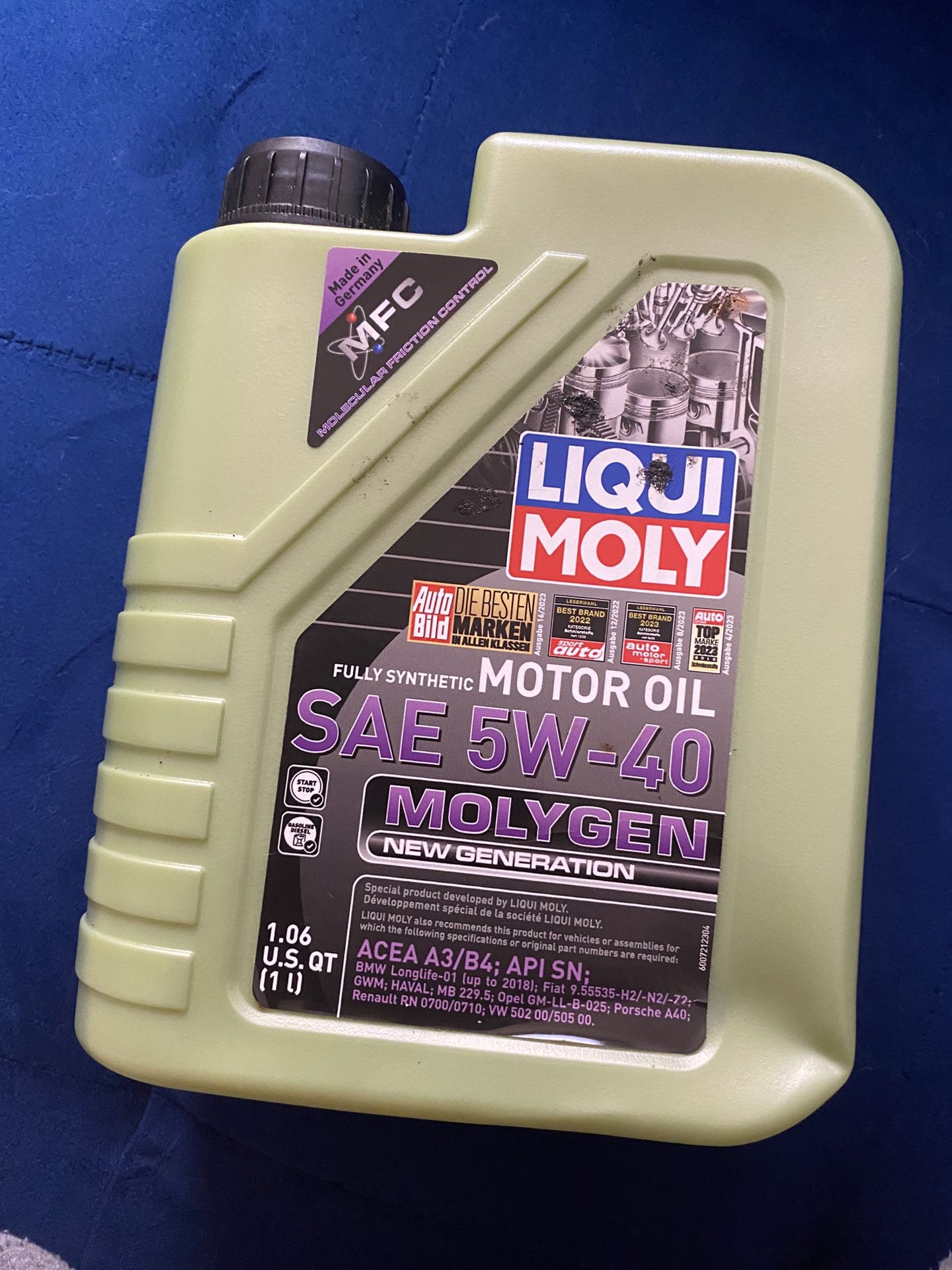 1.06 U.S. QT 1 Liter New LIQUI  MOLY Oil Germany