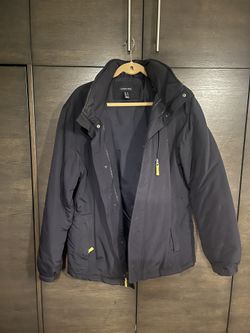 Lands’ End unisex Waterproof Parka – Blue Medium