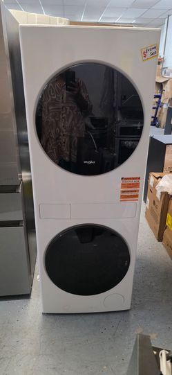 Brand new 24-in whirlpool washer dryer laundry Center