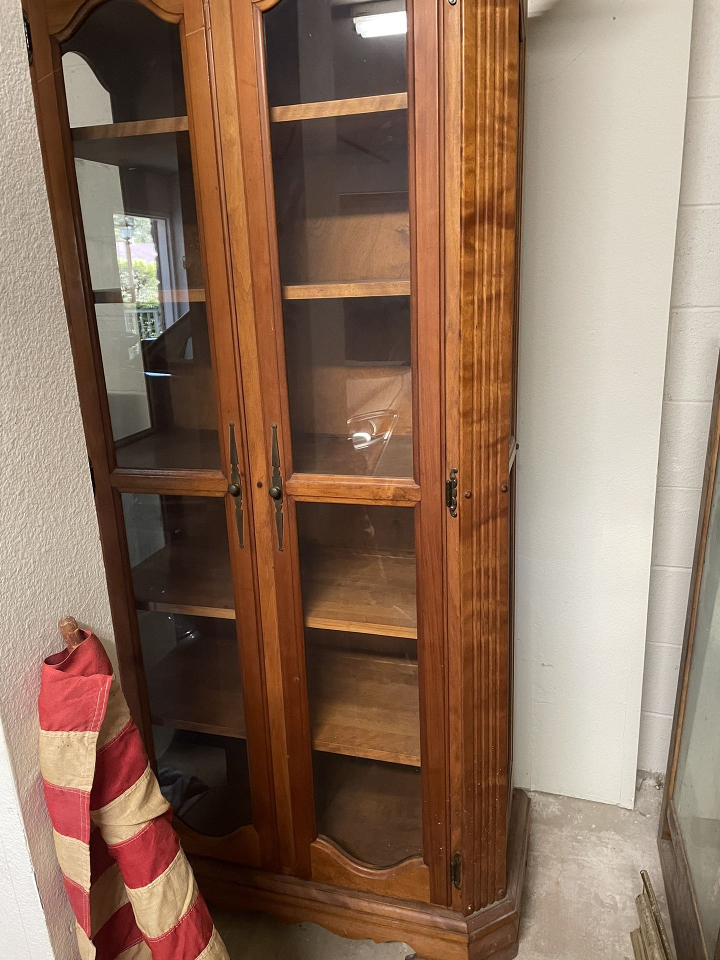 Wooden Cabinet With Eagle Finial