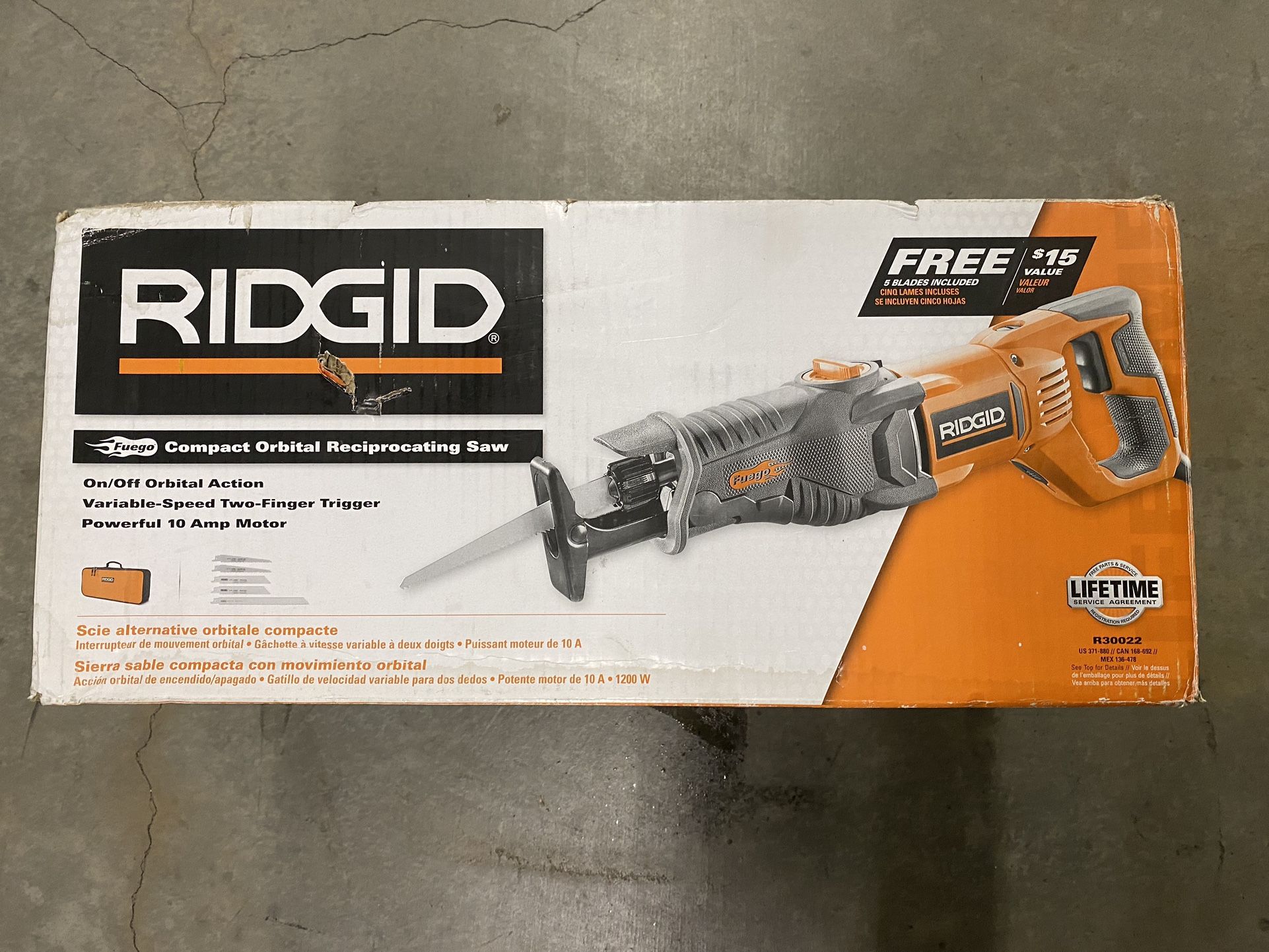 Ridgid R30022 Reciprocating Saw