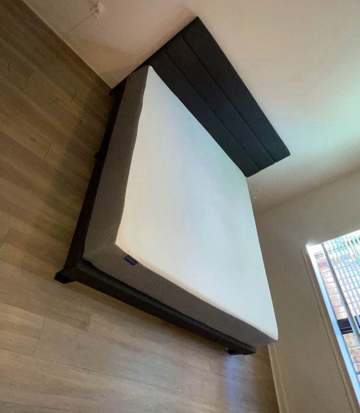 NEW IN BOX- King Size Black Platform Bed Frame