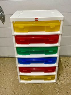 Vintage LEGO Iris 6-Drawer Storage Organizer Multicolor Drawers & Trays Included