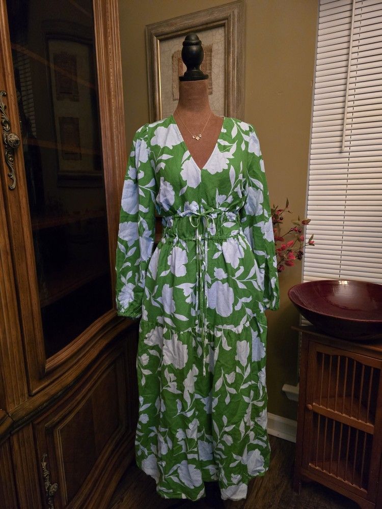 Kate Spade Maxi Tropical Dress XS
