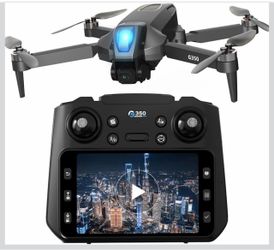 Drone with Camera 4.5" LCD Screen on Controller, Drone with Screen, FPV Drones with Brushless Motor for Adult Beginner, Foldable RC Quadcopter, One Ke