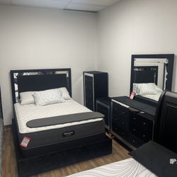 Angelina Black King 4pc Bedroom Set