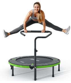 48" Foldable Fitness Trampoline Rebounder with Handle Max Load 440 Pounds New, Open Box Springs