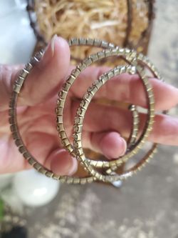 See 2 pictures  rhinestones bracelet