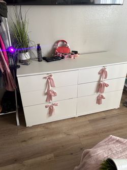 Ikea White 6-Drawer Double Dresser