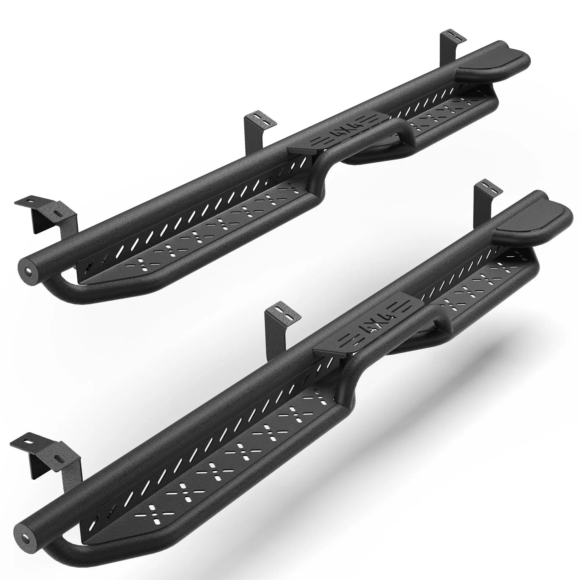 Pofenze Running Boards Compatible With 2005-2023 Toyota Tacoma Crew Cab With 4 Full-Size Doors Textured Surface Side Steps For Truck Black Nerf Bars F