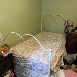 Twin Bed Frame With Mattress And Box Spring 