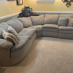 Sectional Couch With Pullout Sofa Bed And Recliner Section