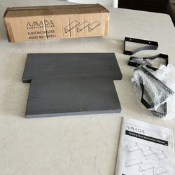Grey Floating Shelves