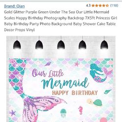 Mermaid Birthday Decoration And Cupcake Holder 
