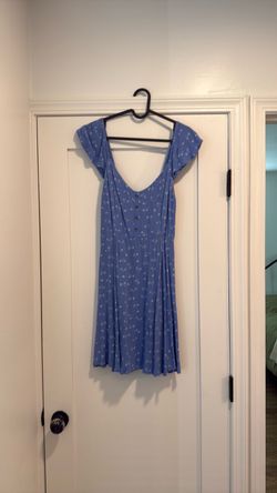 Billabong size S/P Blue Floral Button-Front Mini Dress