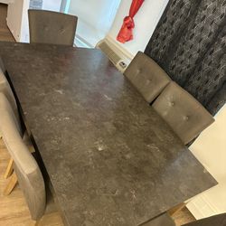 Dining Table With Six Chairs 