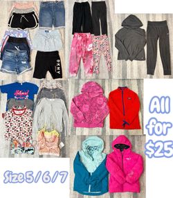 Girl clothing bundle lot size 5/6/7