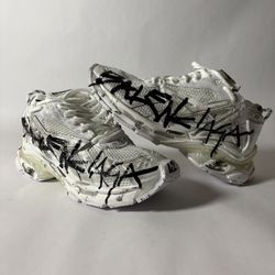 White Graffiti Balenciaga Runners