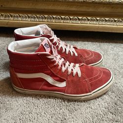 Vans Oldskool Red/white Hi top skater sneakers unisex size 10.5 M/ 12 W
