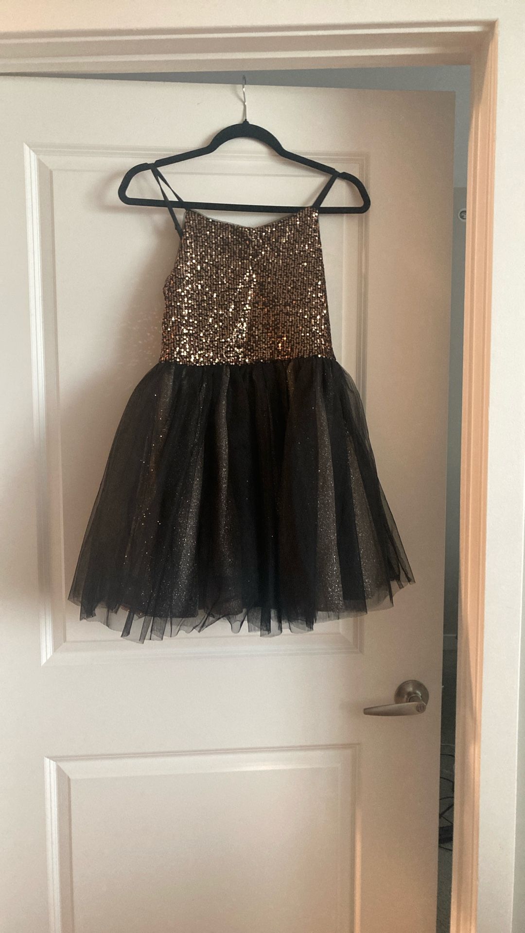 Brand New Beautiful Girls Black And Gold Dress!