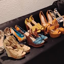 Sexy & Fun Shoes For Summer - All Size 8- 9 Pairs