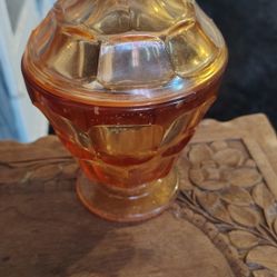 Amber Candy Dish Vintage