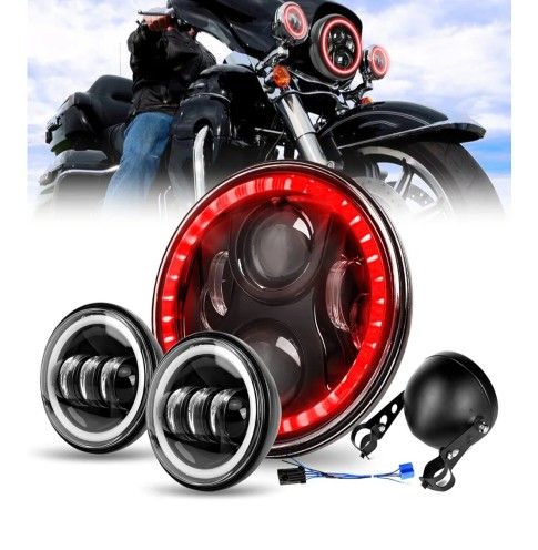 7in LED Headlight with 4in Fogs