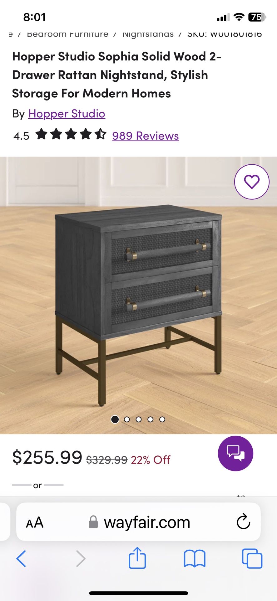 Nightstand 2 Drawer