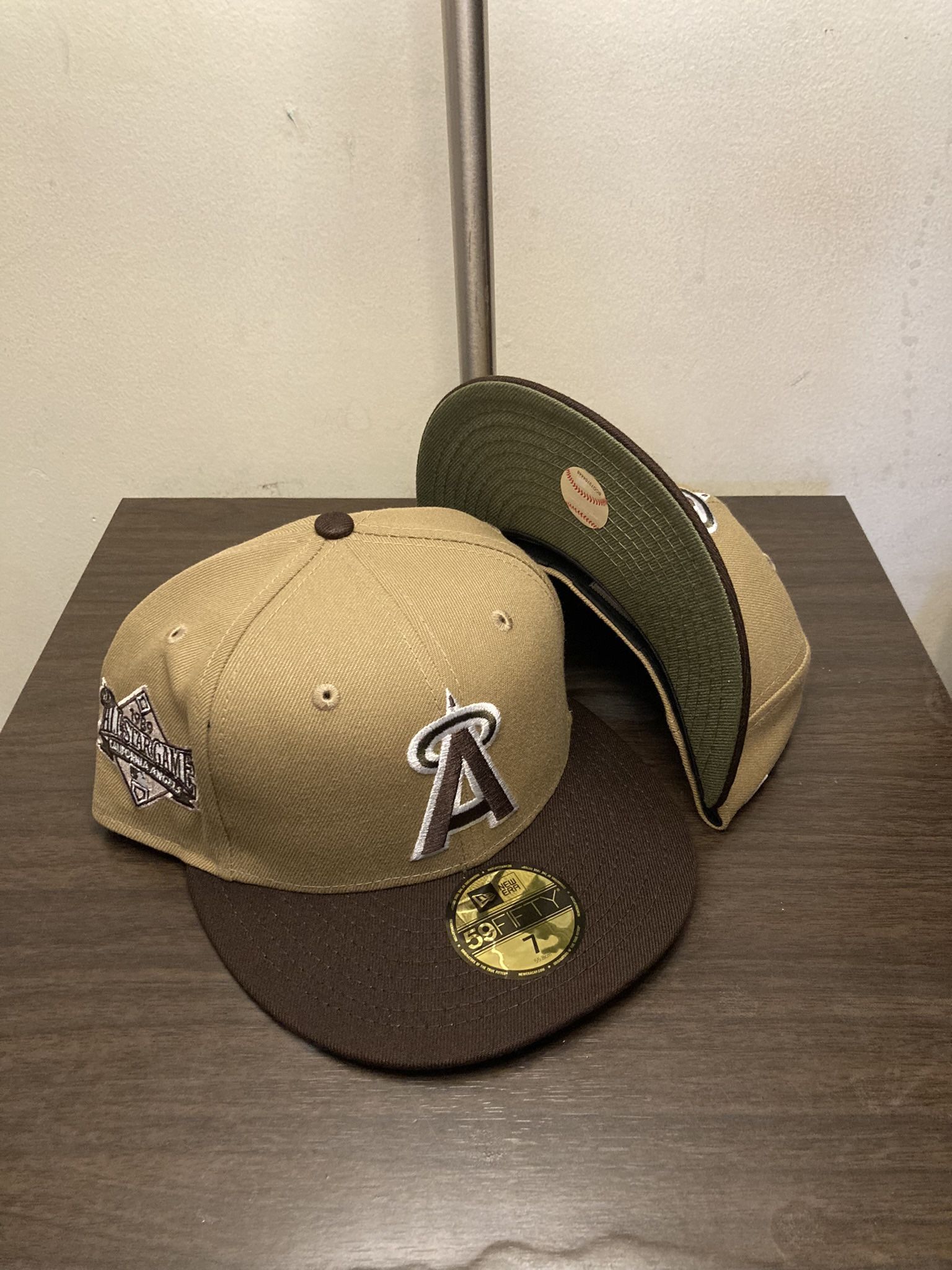 New Two Tone Brown Los Angeles Angels Fitted Hat