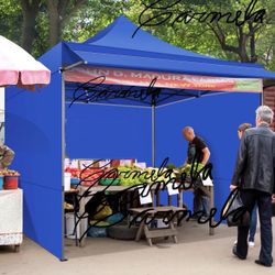 10x10 Pop Up Canopy Heavy Duty Party Tent with Removable Awning and Sidewalls,Easy Up Outdoor Wedding Commercial Canopy,Gazebo All Season Windproof&Wa