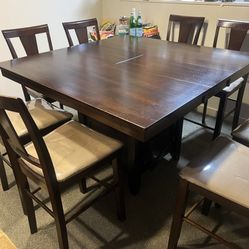 Square Table With 8 Chairs Included 