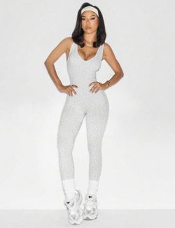 Size: one size Seamless Compression Fit Leopard Print Jumpsuit Activewear