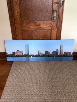 Oversized 60" by 20.5" Boston Canvas Art