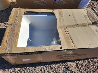 Vanity Art 60 in. x 32 in. SME Alcove Skirt Soaking Bathtub with Left Overflow and Drain in White bańera
