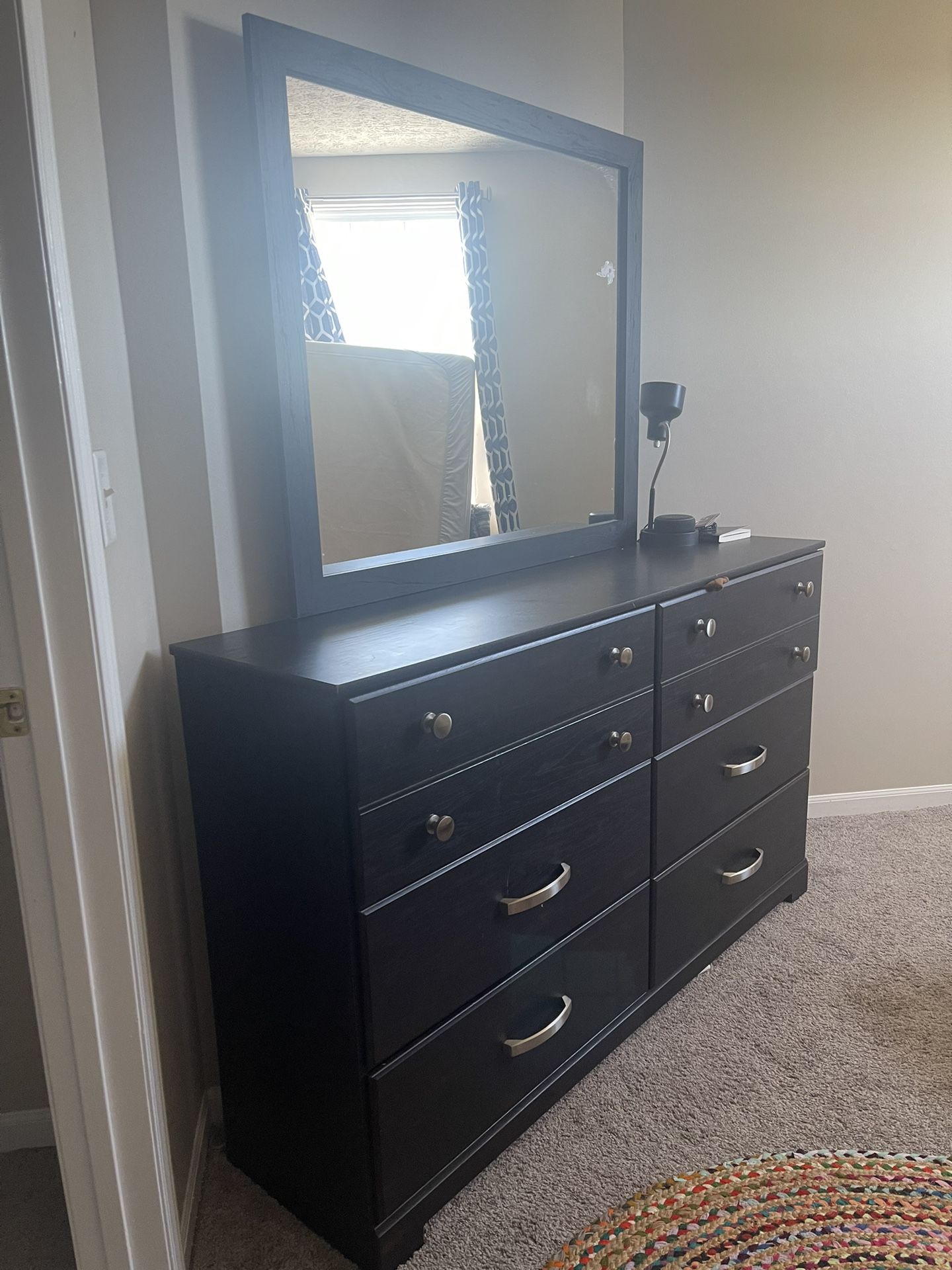 Black Dresser With Mirror