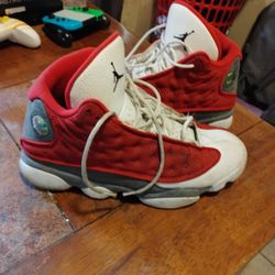 Nike Air Jordan 13s Red And White 